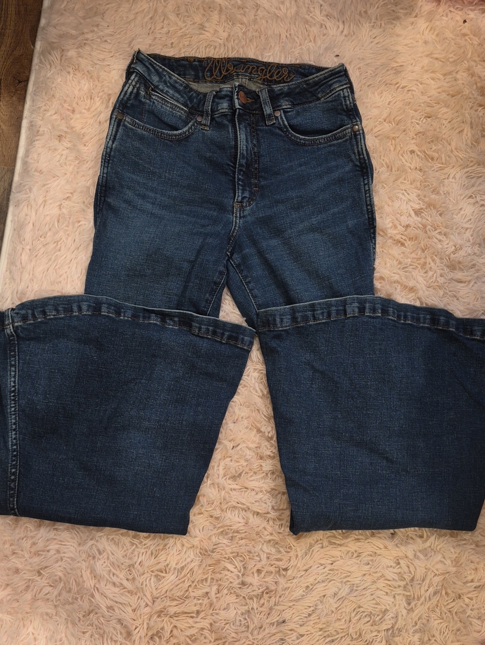 Wrangler Women's Dark Blue Wide Leg Jeans